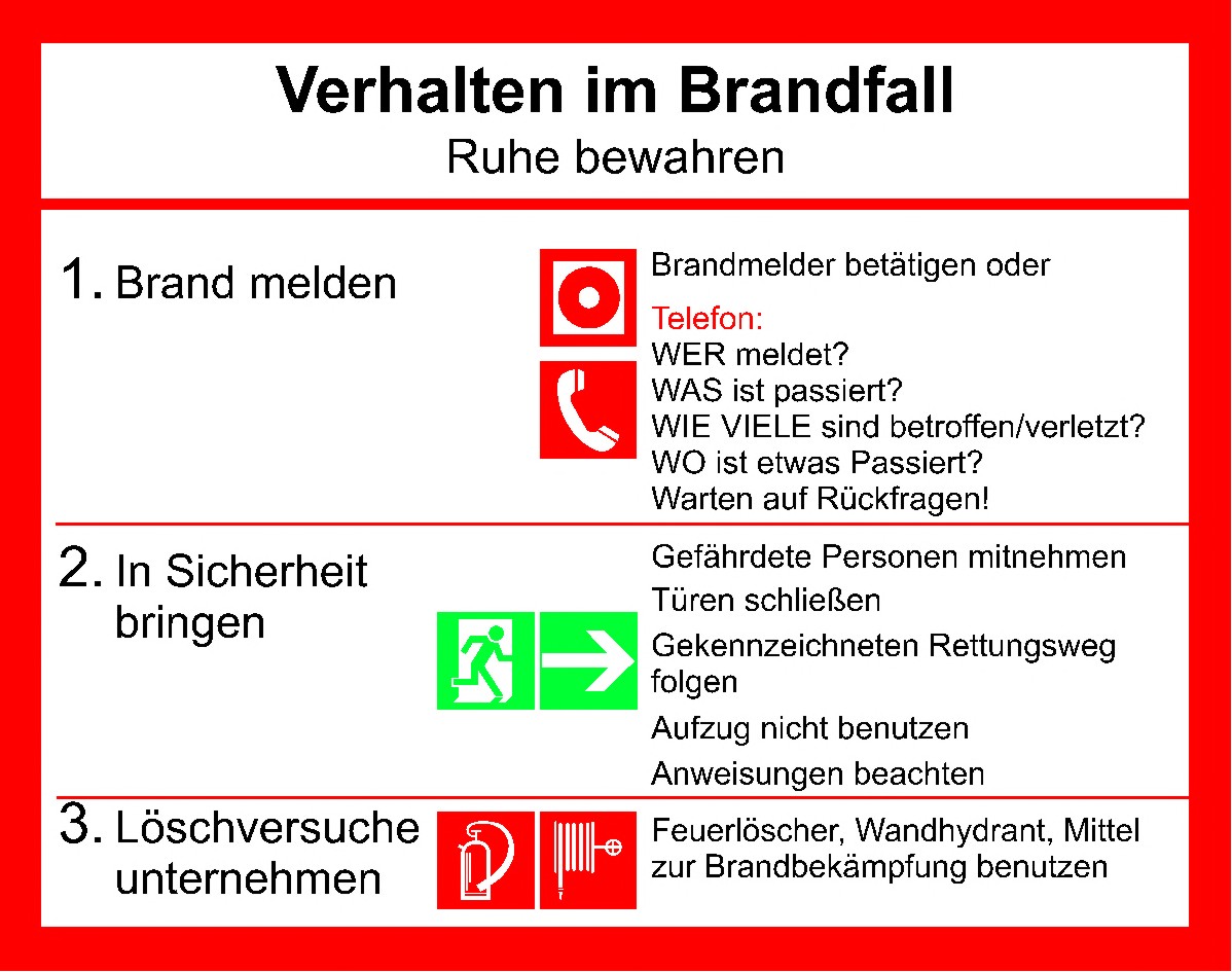 Verhalten im Brandfall